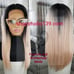 360 mutipart pink ombre lace human wig