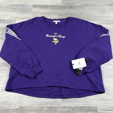 Women's 2XL WEAR by Erin Andrews Purple Minnesota Vikings Cropped Hoodie NWT