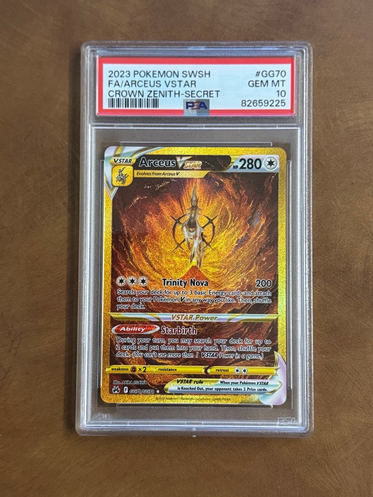 2023 Pokémon Sword And Shield Crown Zenith Gg70 Fa/arceus Vstar PSA 10