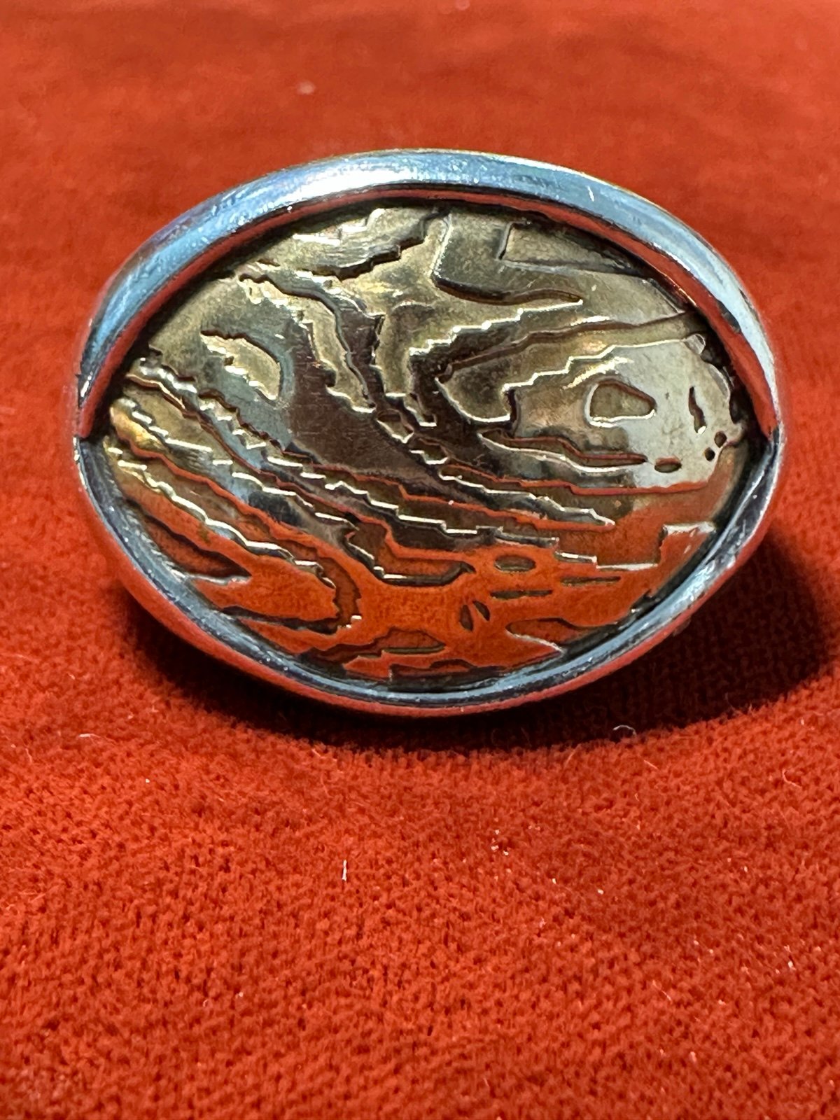 Silpada two tone Sterling ring size 9