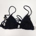 L*Space Kara Studded Bikini Top Black Size XS Triangle NWT
