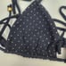 L*Space Kara Studded Bikini Top Black Size XS Triangle NWT