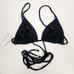 L*Space Kara Studded Bikini Top Black Size XS Triangle NWT