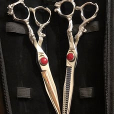 Professional barber shears dragon handle