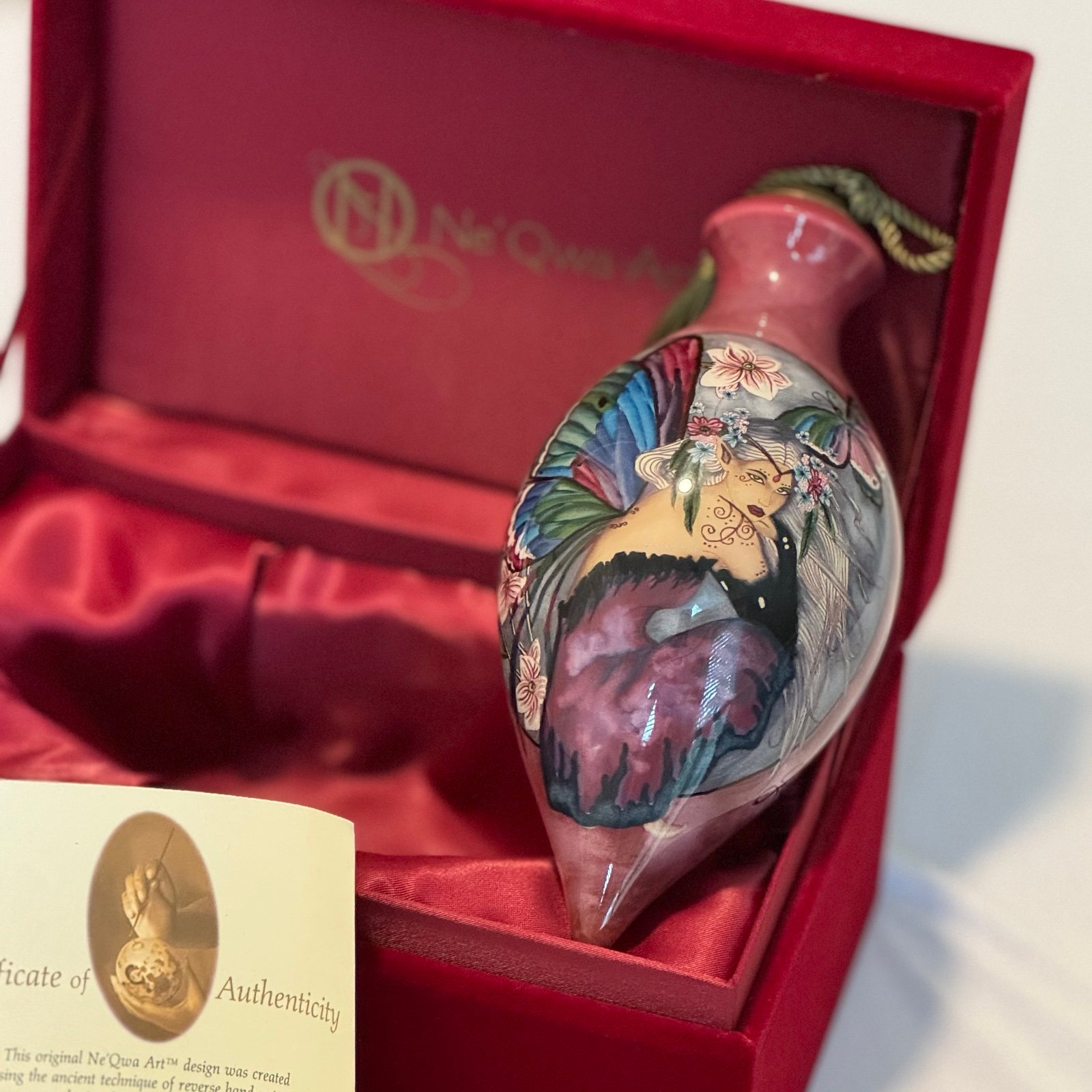 Ne’Qwa Art Hand Painted Ornament by artist Jessica Galbreth “Jasmine”