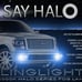 White LED Angel Eye Fog Lamp Driving Light w/ Switch & Harness for Ford F-150
