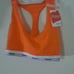 NWT • Hanes • Orange Cotton Bralette Sports Bra Large Logo Band Womens Halloween