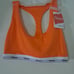 NWT • Hanes • Orange Cotton Bralette Sports Bra Large Logo Band Womens Halloween