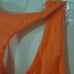 NWT • Hanes • Orange Cotton Bralette Sports Bra Large Logo Band Womens Halloween