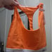 NWT • Hanes • Orange Cotton Bralette Sports Bra Large Logo Band Womens Halloween