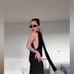 NWT. Zara Stefano Pilati Collection Black Semi-Sheer Halter Top with Bow Size M.