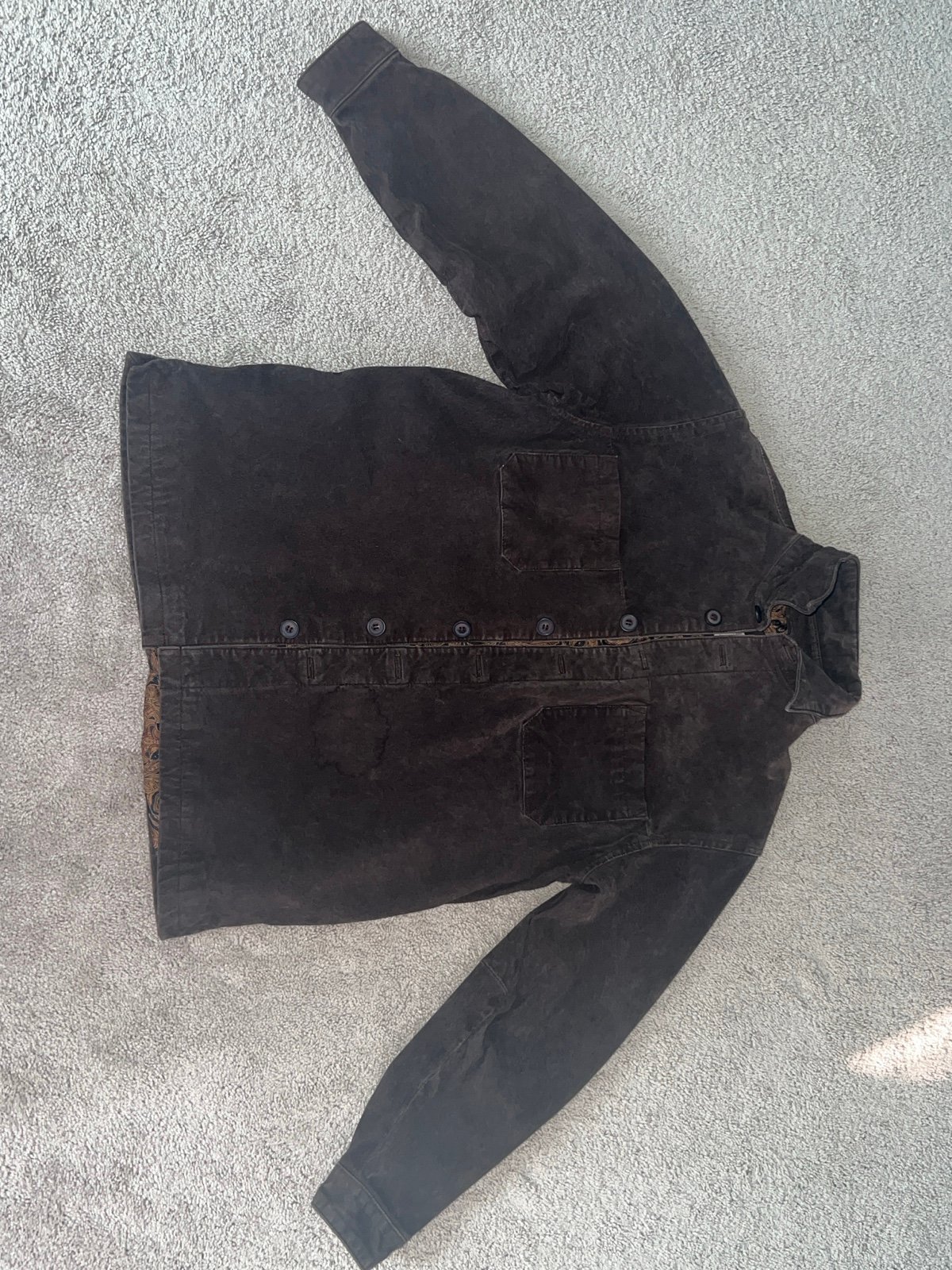 Button Leather Jacket