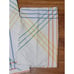 Vtge Marimekko By Dan River Geometric Multicolor Lines Pillowcase & Twin Flat...