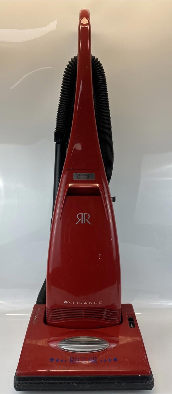 Riccar Vibrance Upright Red Vacuum Cleaner. Made In USA ~ Needs New Bag