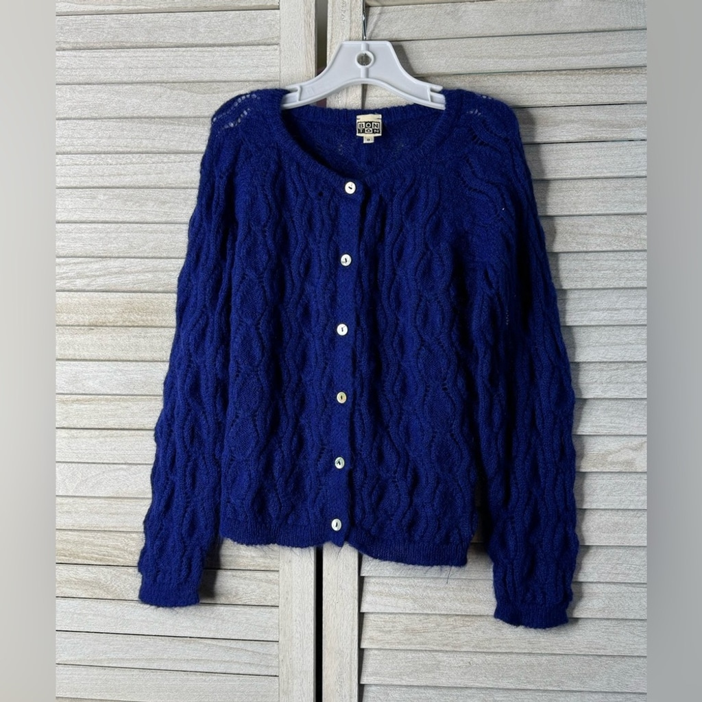 Bonbon Navy Blue Cable Knit Sweater. Great Condition. Size 8