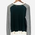 Rag & Bone Ainsley Grey & White Colorblock V-Neck Knit Pullover Sweater Size L/G