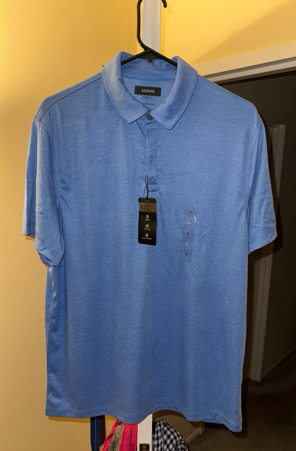 Mens alfani polo shirt size large new