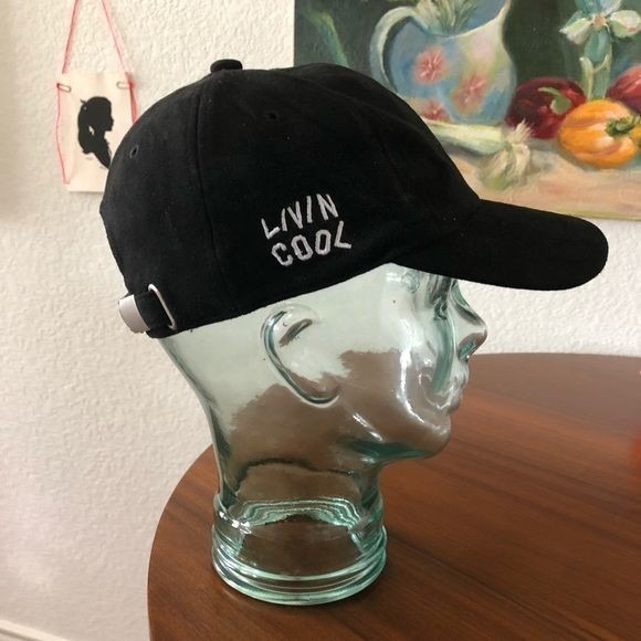 LIVIN COOL Wavy Logo Embroidered Cap