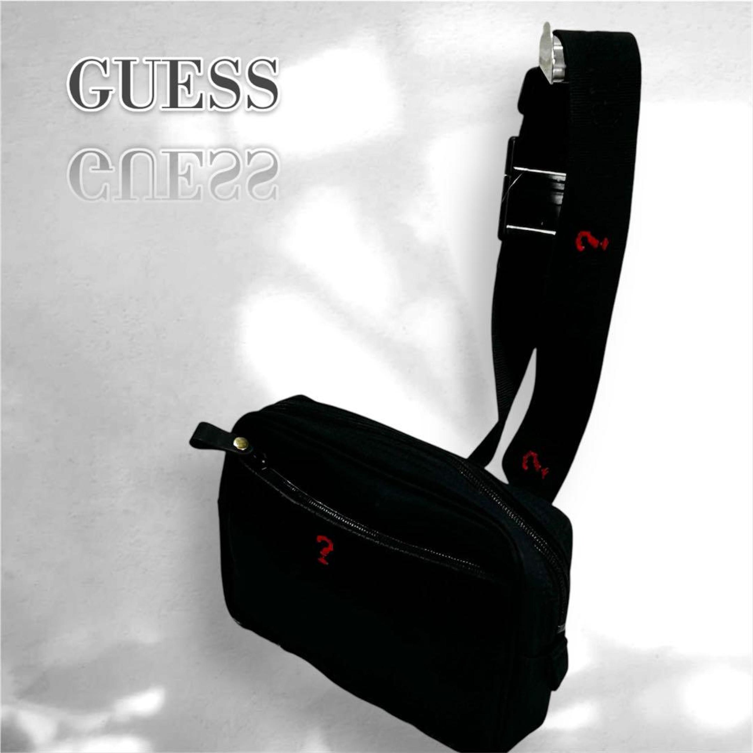 GUESS Guess West Pouch Bag Black Plain Logo Black