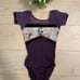 New Custom-made Purple Floral Ballet Leotard