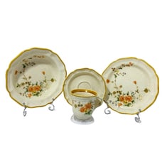 Vintage! 4 Piece Mikasa Garden Club Silk Bouquet Dinnerware