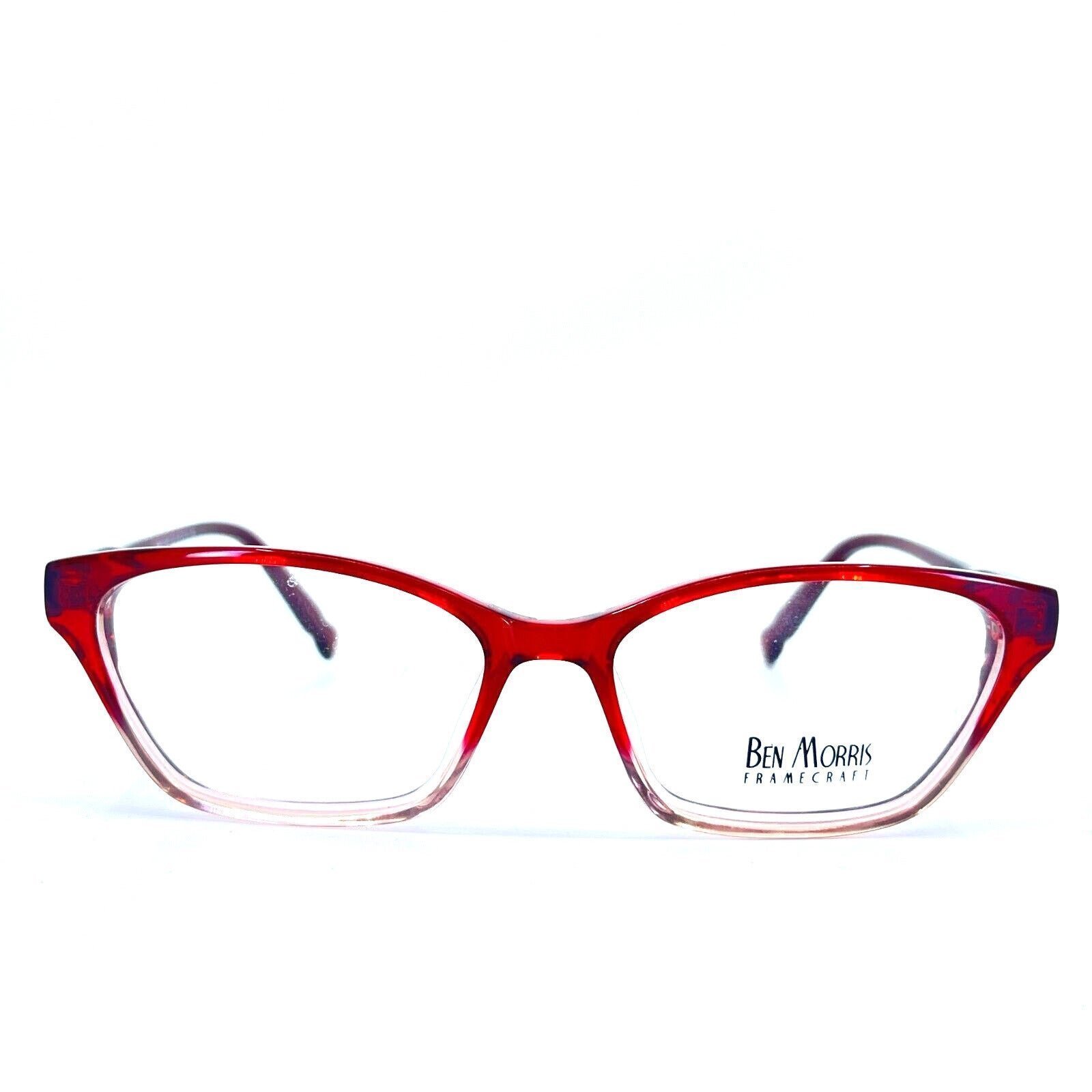 Ben Morris BM1020 C3 Eyeglasses Red Acetate Plastic Square frames 51-15 138 mm