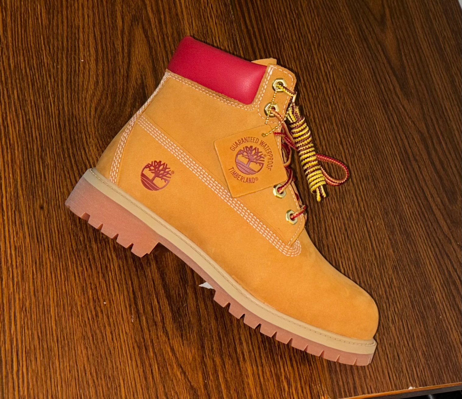 DTLR x Timberland 6-Inch Premium Boots Red Tops Wheat