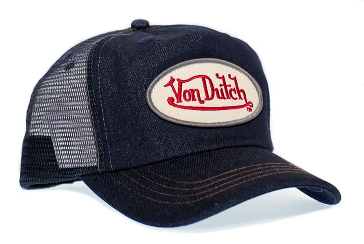 Retro 2000s Y2K Authentic Vintage Von Dutch Navy/Denim Mesh