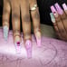 Pink Acrylic Freestlye Press on Nails