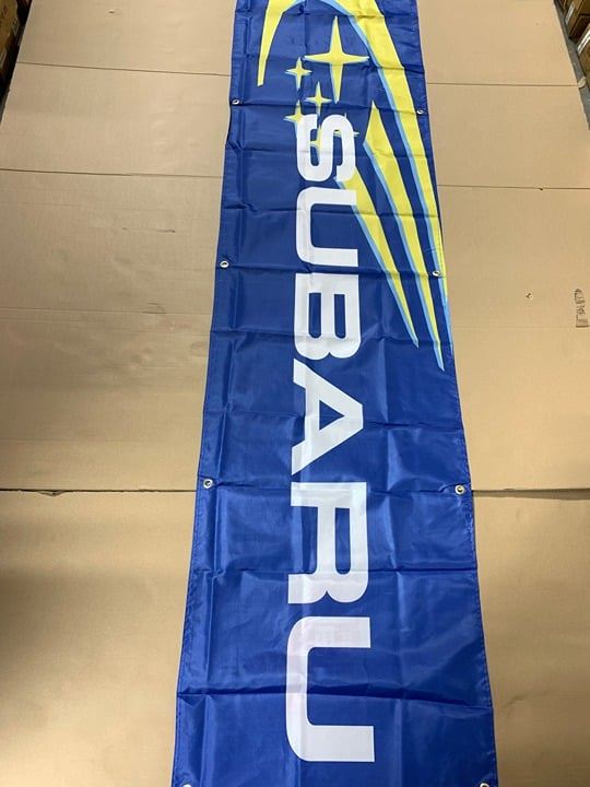 Subaru Banner Flag 2x8ft 60x240cm Poly Garage Shop Wall Decor