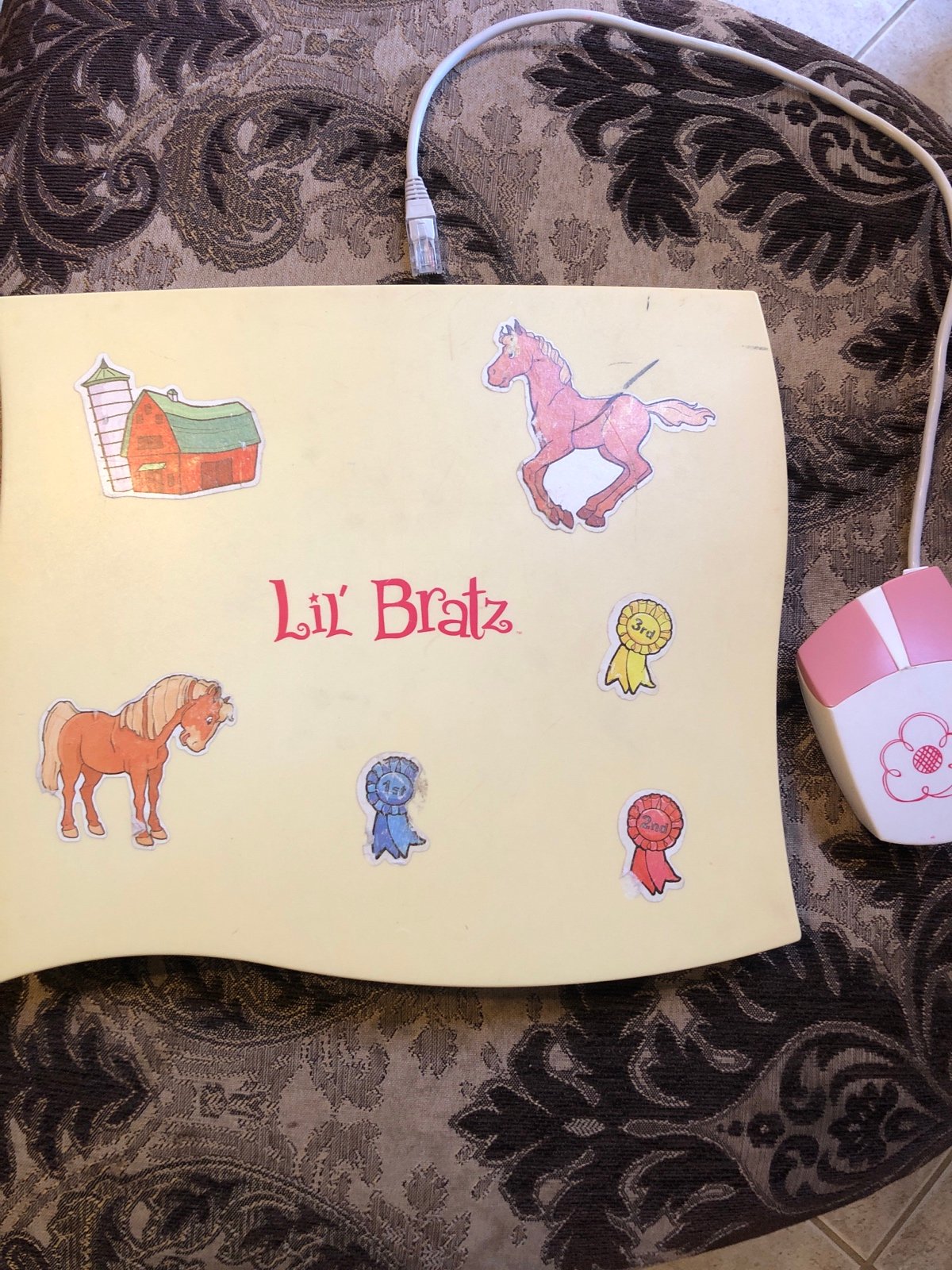 Vintage lil Bratz Learning Laptop with Mouse and in working condition!