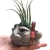 SOLD Air plant holder clay rock troll