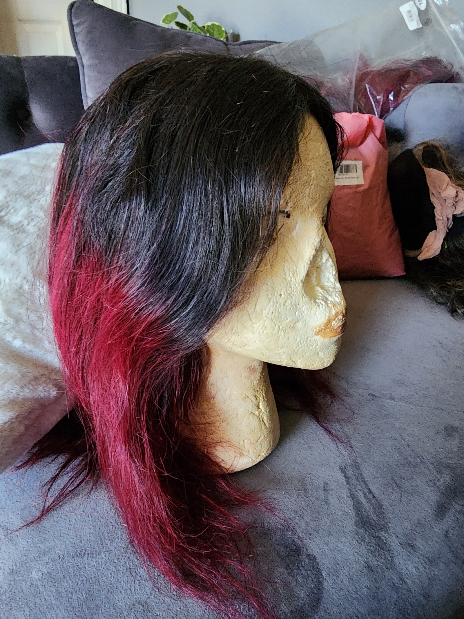 Human hair lace front wig