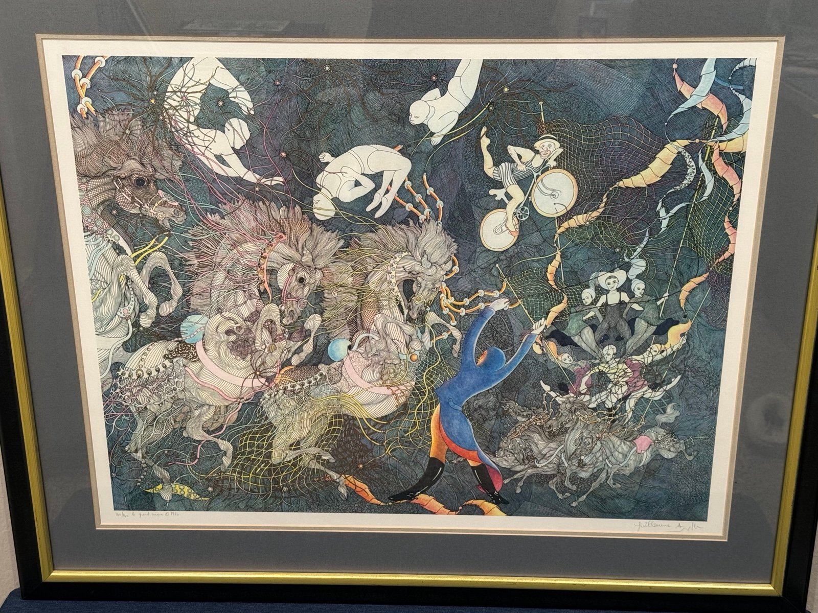 Guillaume Azoulay (1949-) Limited Ed. Etching Le Grand Cirque 140/140 signed