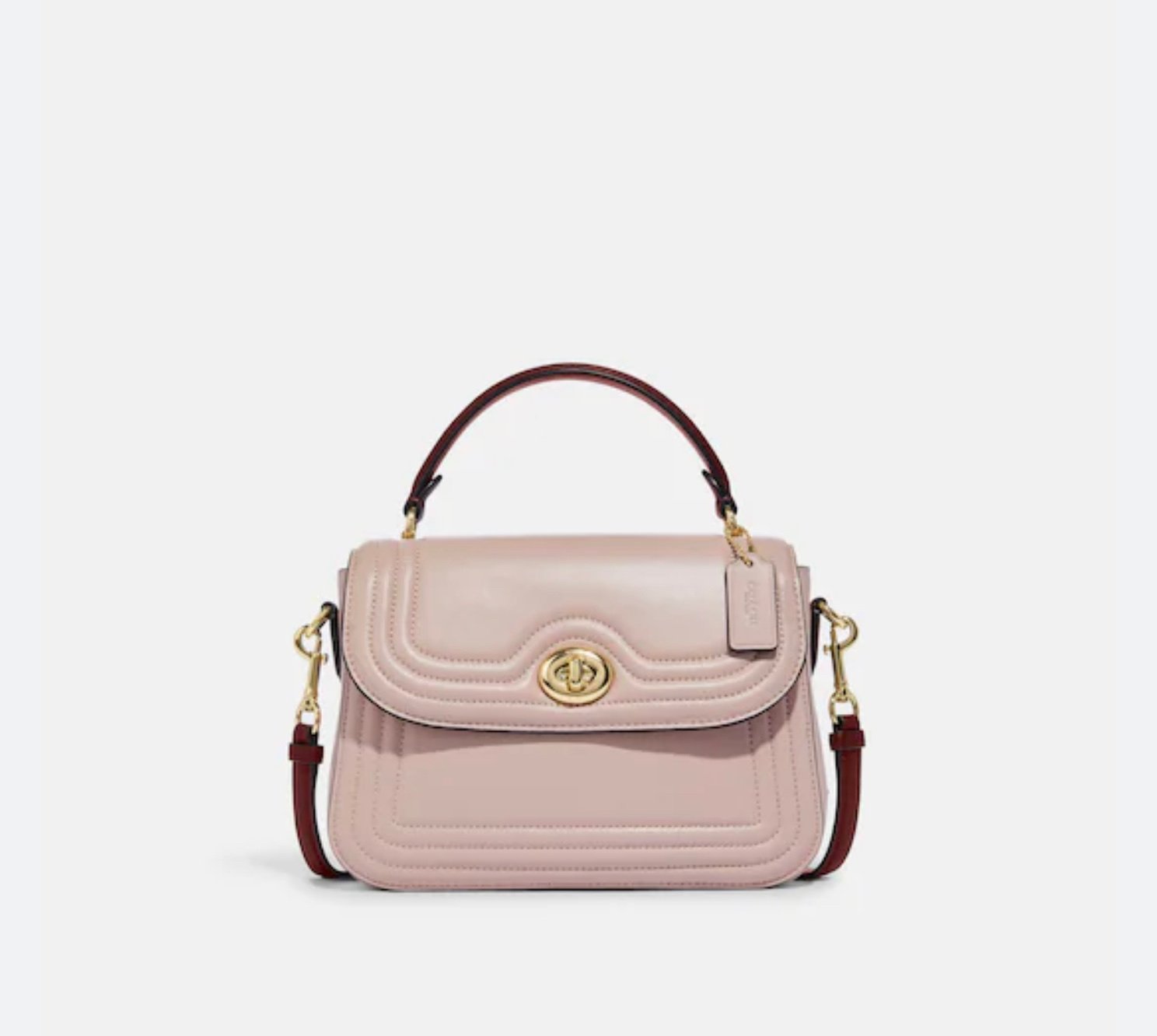 Coach Top Handle Satchel- Cranberry