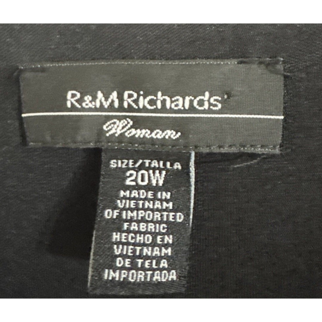 Chic R&M Richards Faux Wrap Dress with Waist Embellishment - Lined 20w feminine
