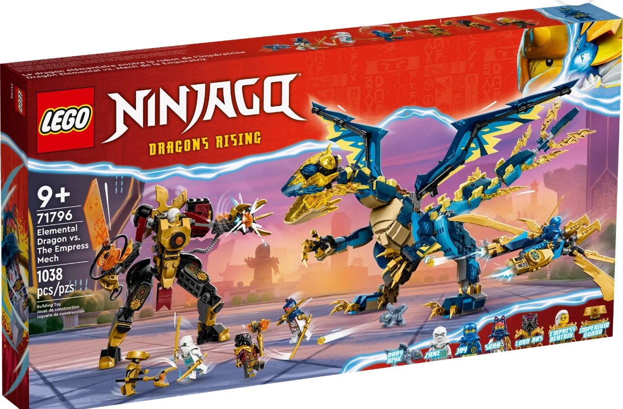 LEGO NINJAGO Elemental Dragon vs. The Empress Mech 71796 Building Toy Set