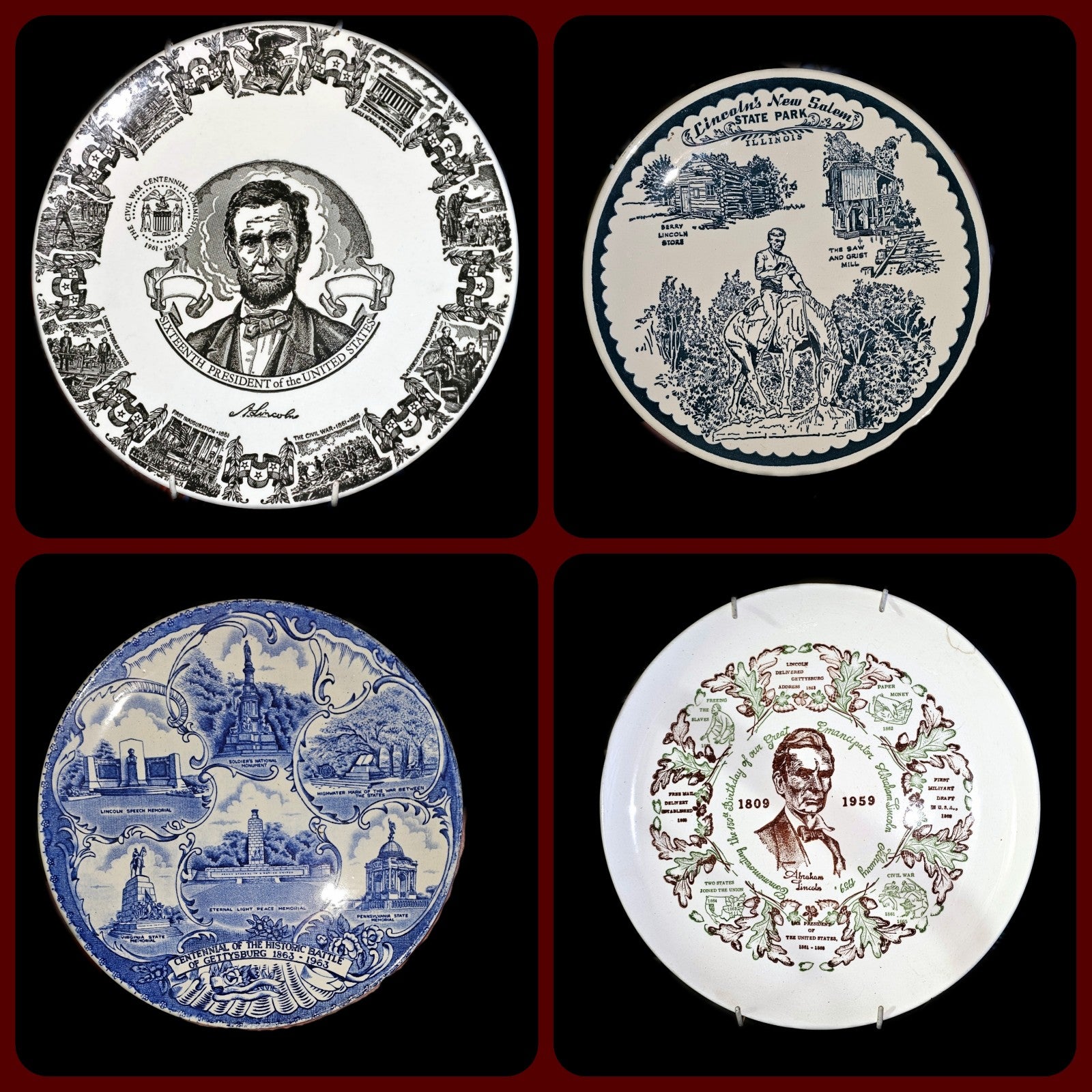 Abraham Lincoln 7x Plate Collection