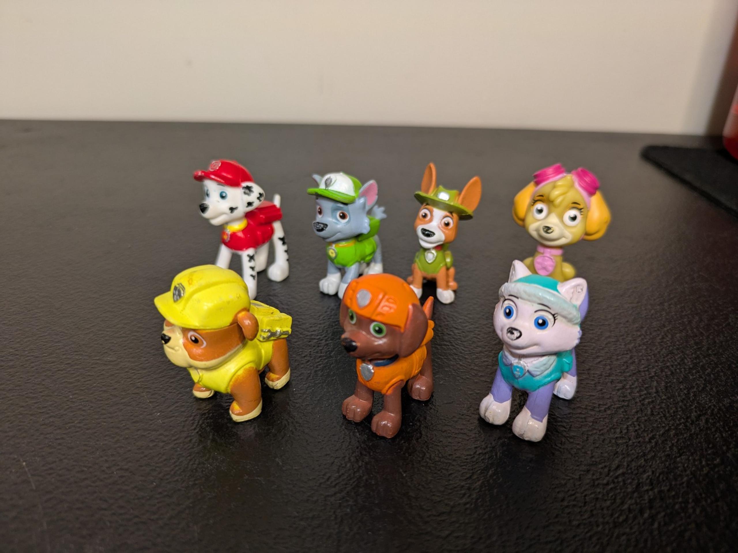 Paw Patrol Multicolor Action Figure Dogs Lot 7 Piece Toy Mini Lot