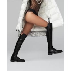 NIB Black Faux Leather Tall Riding Boots
