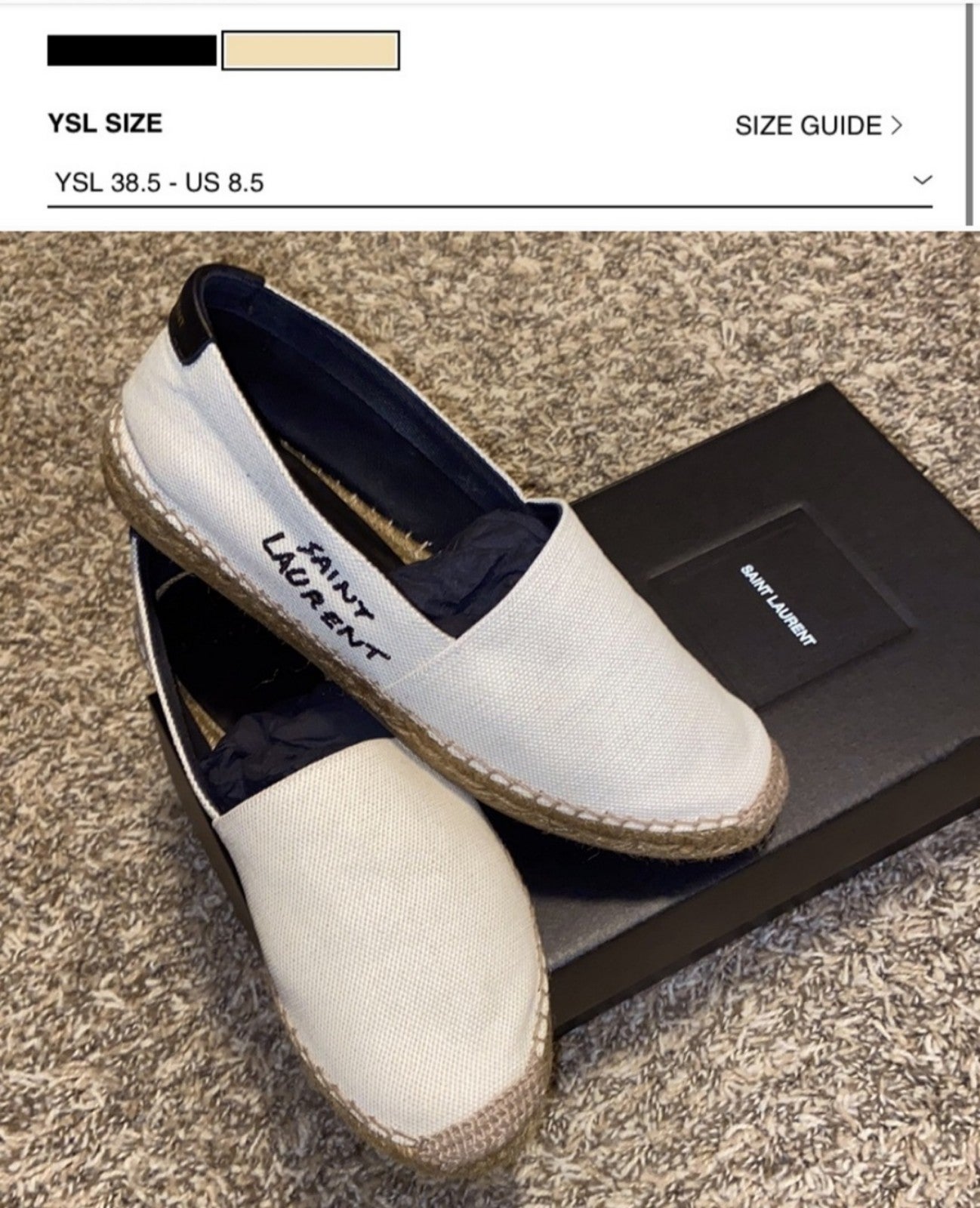 Saint Laurent Embroidered Canvas Espadrilles