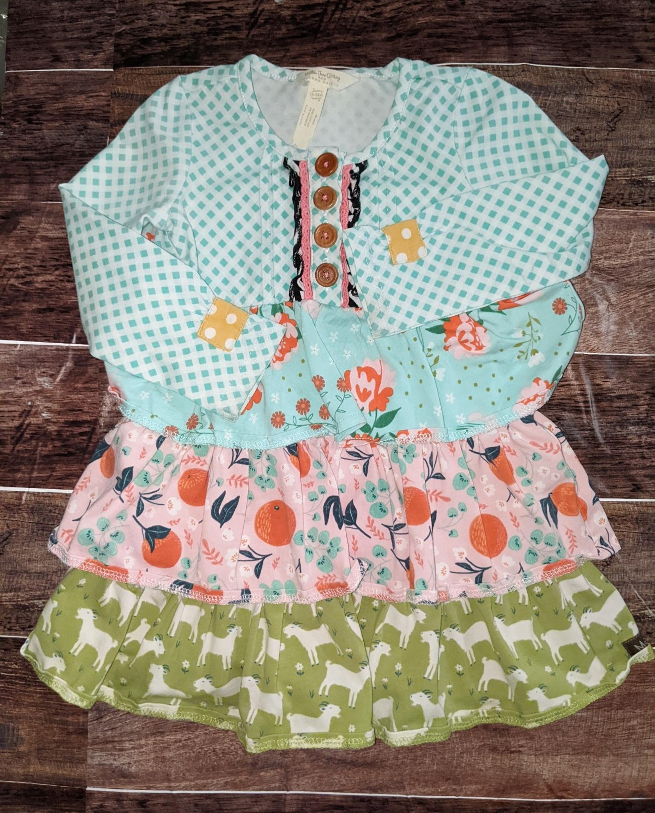 Matilda Jane Joanna Gaines Ruffled Seedling Dress Size 18-24 Months  (#33)