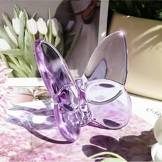 Purple Lucky Butterfly Crystal Figurine Collection Cut Glass Collectible OS New