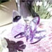 Purple Lucky Butterfly Crystal Figurine Collection Cut Glass Collectible OS New