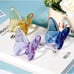 Purple Lucky Butterfly Crystal Figurine Collection Cut Glass Collectible OS New