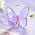 Purple Lucky Butterfly Crystal Figurine Collection Cut Glass Collectible OS New