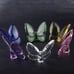 Purple Lucky Butterfly Crystal Figurine Collection Cut Glass Collectible OS New