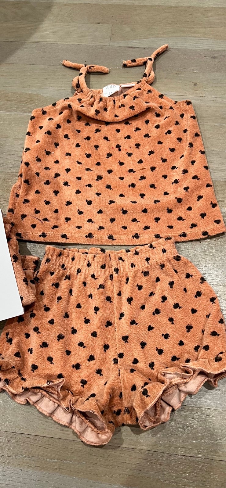 ZARA BROWN TERRY SET, NIB, size 4/5
