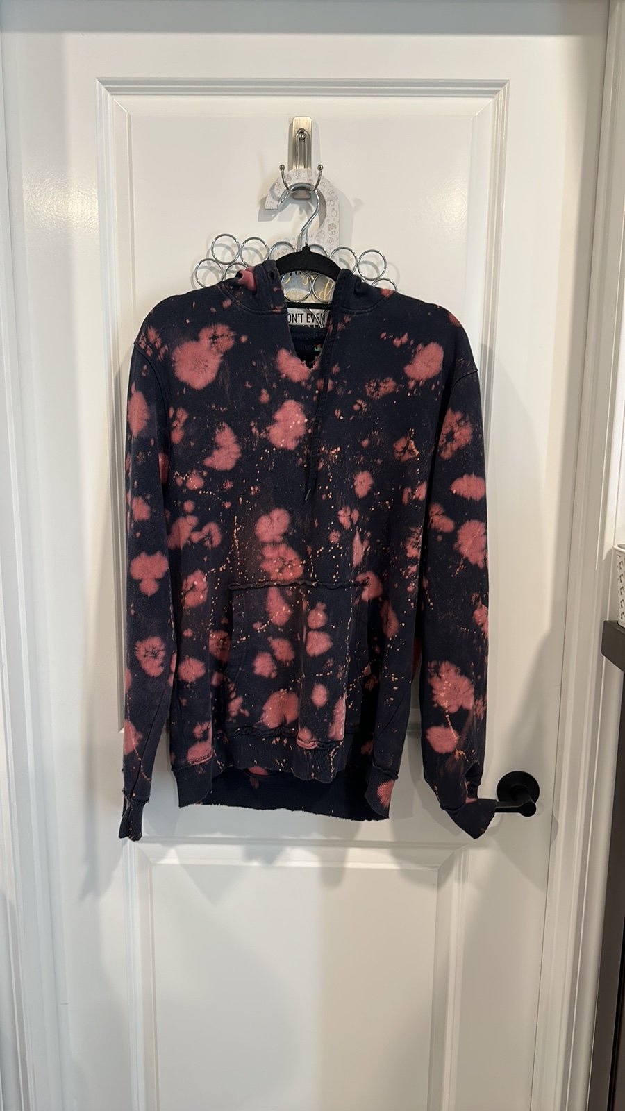 Bleach die v neck hoodie sweater
