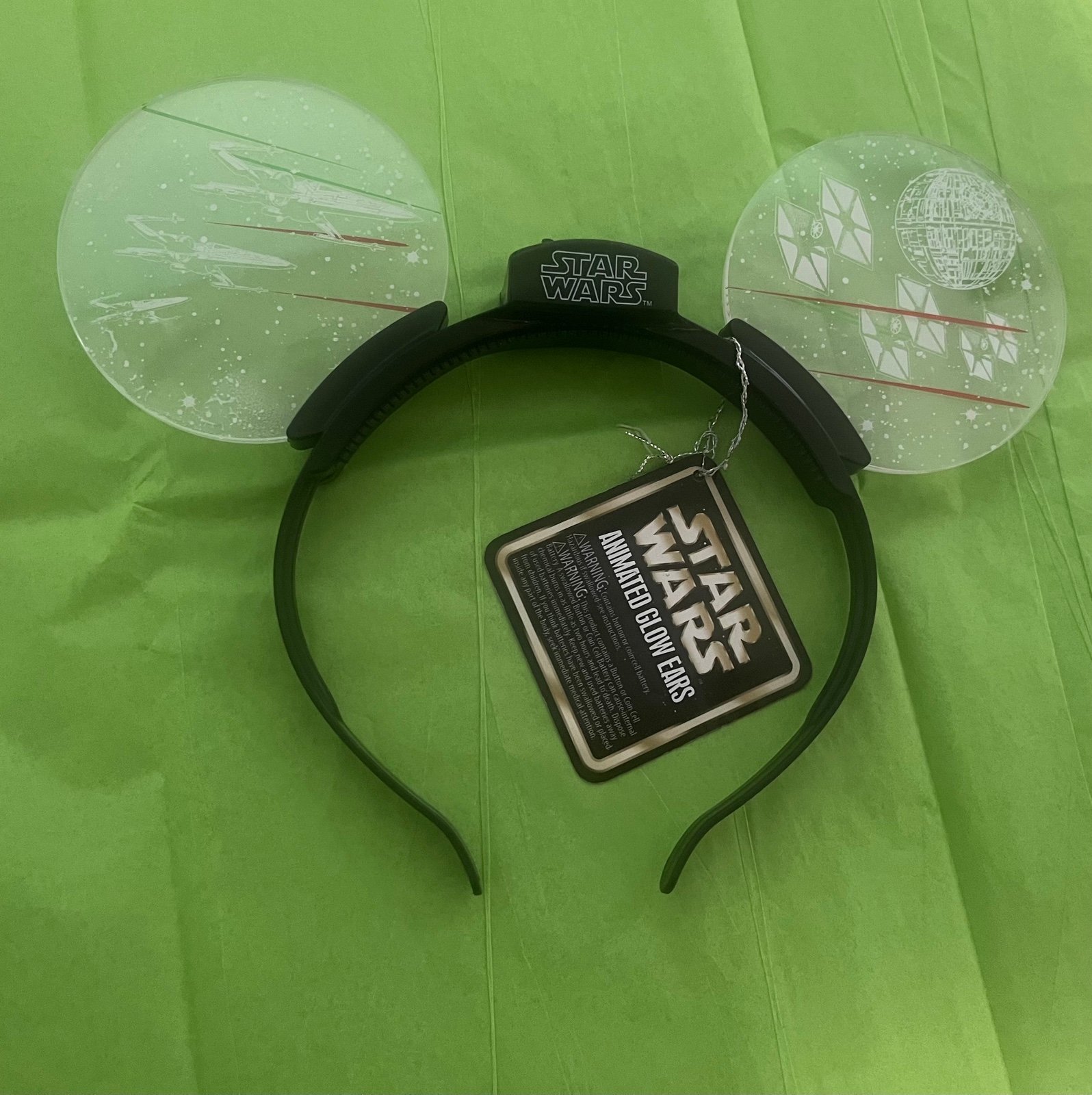 Disney Star Wars Light-Up LED Mickey Ears Headband Death Star Millennium Falcon